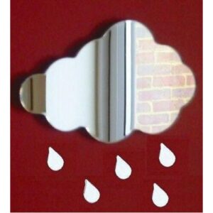 Super Cool Creations Cloud & Raindrops Mirror - 20cm x 13cm