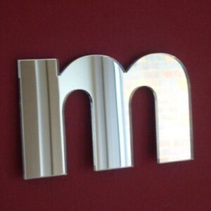 Super Cool Creations Lower Case Letter M Mirrors - 25cm