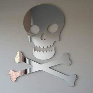 Super Cool Creations Pirate Skull & Crossbones Mirror - 12cm x 10cm