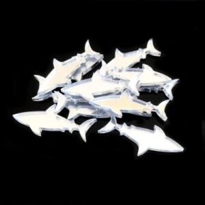 Super Cool Creations Shark Mirrors - Pack of Ten - 4cm x 1.5cm