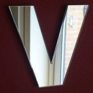 Super Cool Creations Upper Case Letter V Mirrors - 30cm