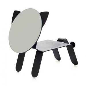 table mirror Cat19.8 x 16 x 23.8 cm steel black