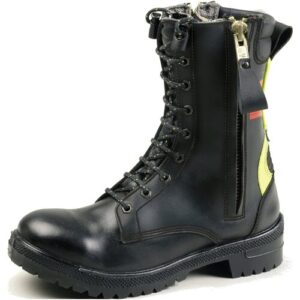 Tuffking 3104 Ranger Mens Firefighters Black Double Zip Safety Boots F2A EN15090
