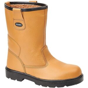 TUFFKING 9050 TAN Fur Lined Rigger Boots Steel to Cap and Midsole Sizes 3-13