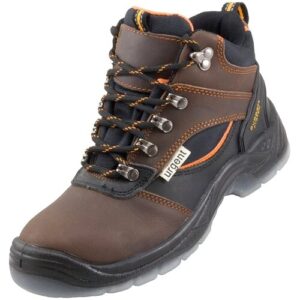 Urgent Boots Men's Safety Shoes Steel Toe Cap Safety Workwear Shoes 120 S1 Black/Brown