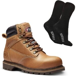 V12 Mohawk Safety Work Boots and Boot Socks