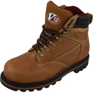 V12 Safety Footwear V1244 Mohawk Mens Work Boots Brown Leather Steel Toe Cap