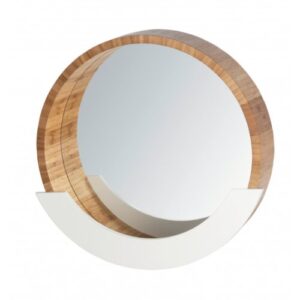 wall mirror Finja 35 cm glass/bamboo natural