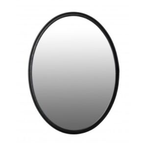 wall mirror Matz oval 80 x 60 cm steel/glass black
