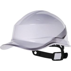 (White) Delta Plus DIAMOND V ABS Baseball Cap Style Safety Hard Hat Helmet (Various Colours)