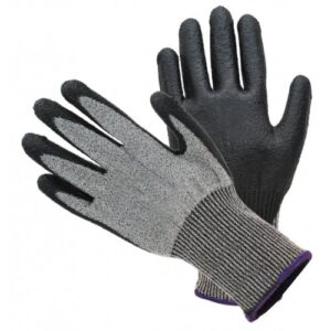 work gloves junior polyurethane grey size M