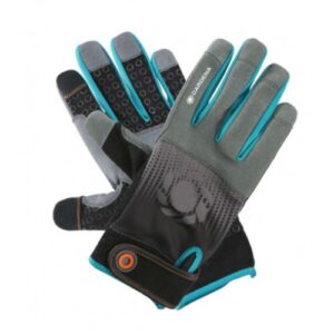 work gloves polyester grey/black/blue size L