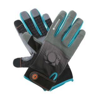 work gloves polyester/nylon black/grey size M