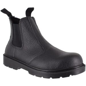 Workforce Mens S1P Lightweight Leather Steel Toe Safety Slip On Work Boots